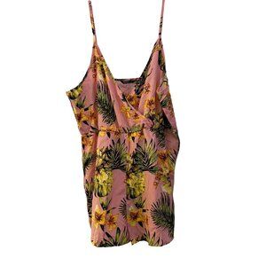 Shein Curve 2XL Womens Floral Print Pink Romper Jumpsuit #V-5-18-10